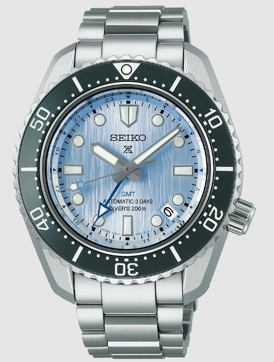 Seiko Prospex Glacier blue GMT SPB385J1 Replica Watch